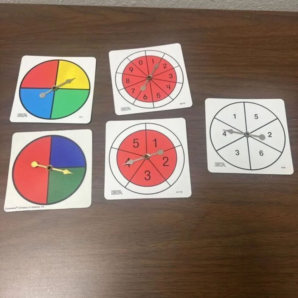 Lot Of 5 Spinners-ETA Cuisenaire - Assorted Patterns And‎ Colors CUISENAIRE New